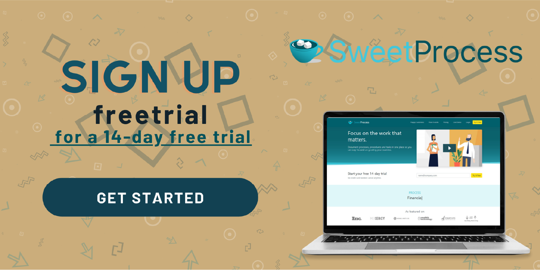 Sign up for a 14 day free trial