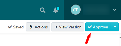 To publish the procedure, select “Approve”