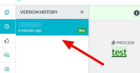 version history sidebar menu