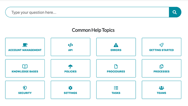 SweetProcess knowledge base screenshot