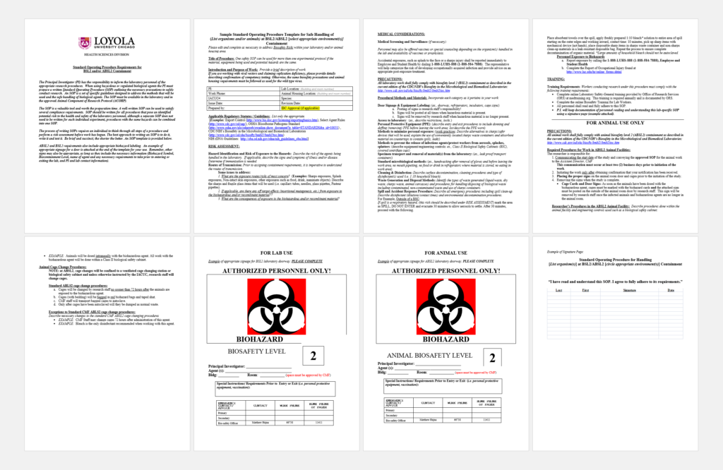 SOP Template for Laboratory Personnel