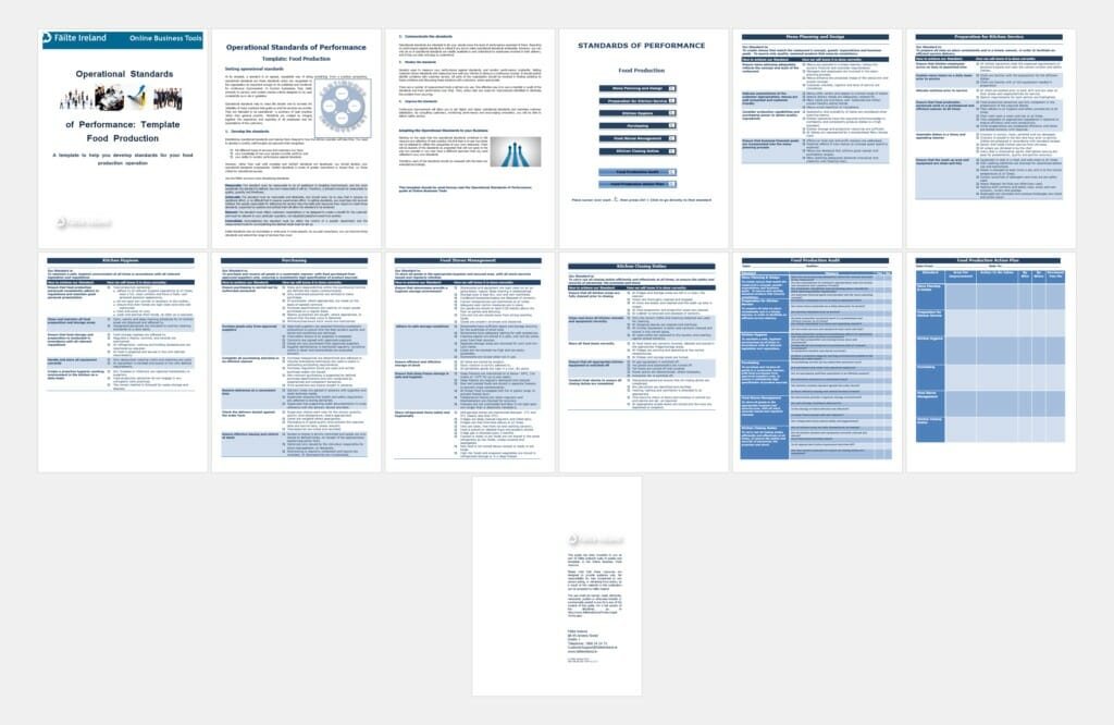 SOP template for food production