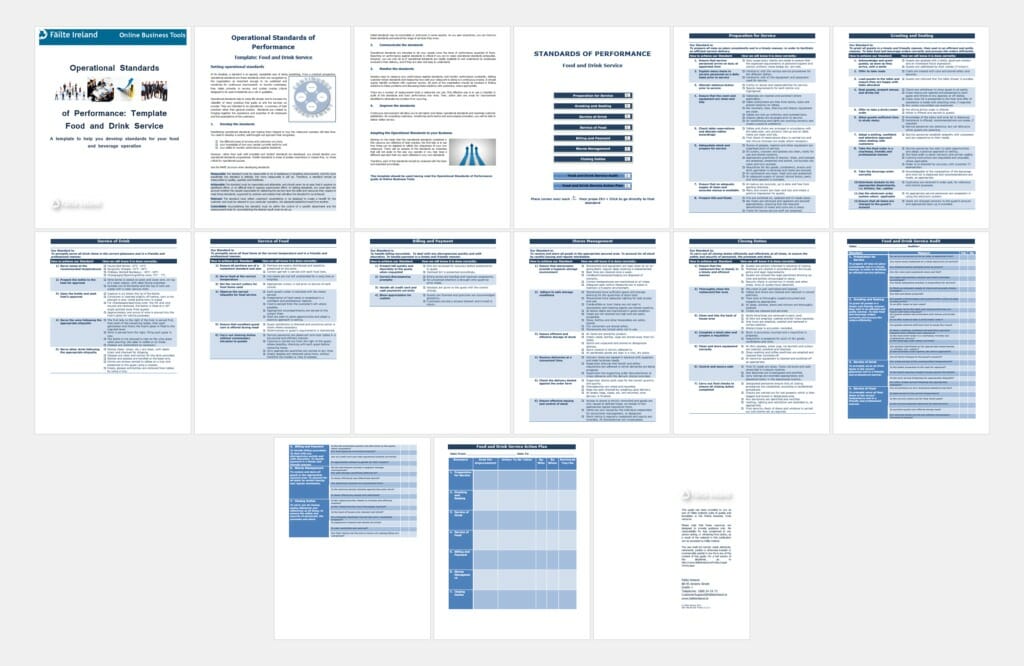 SOP template for bars and restaurants