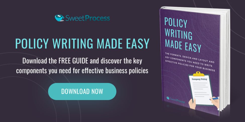 Down the Free Policy Writing Template