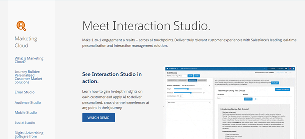Salesforce’s Interaction Studio