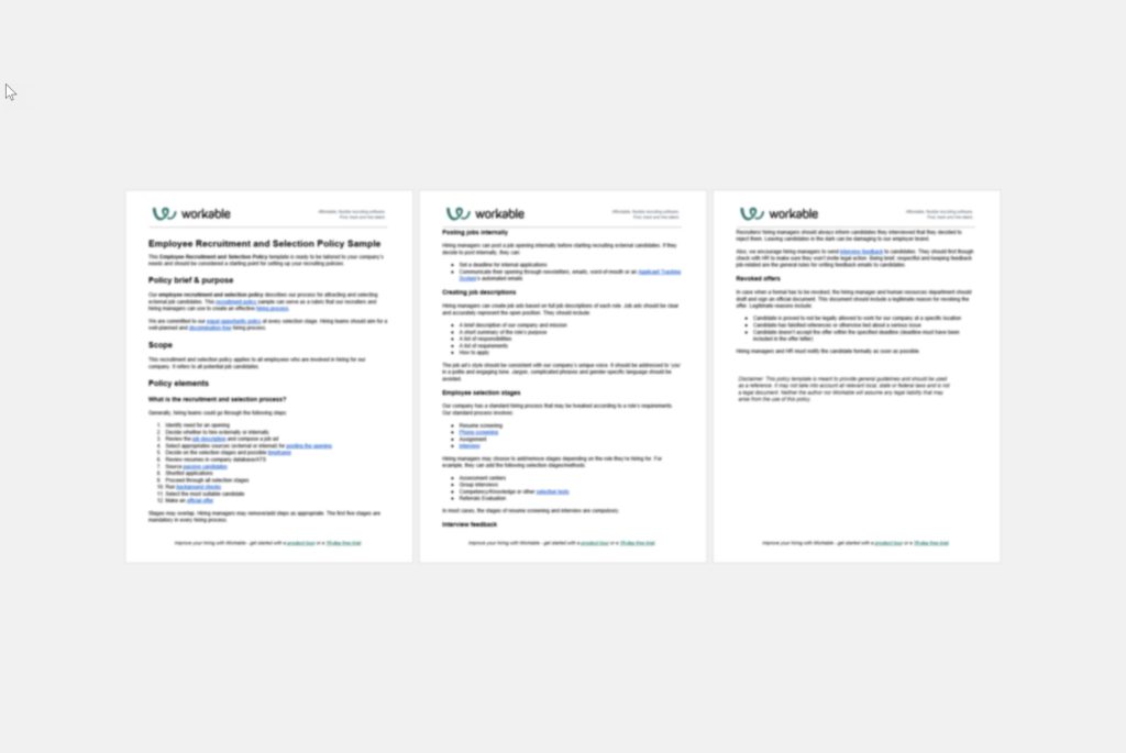 Recruitment Policy and Procedure Template