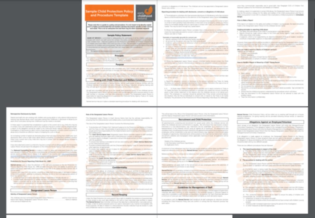 Child Protection Policy and Procedure Template