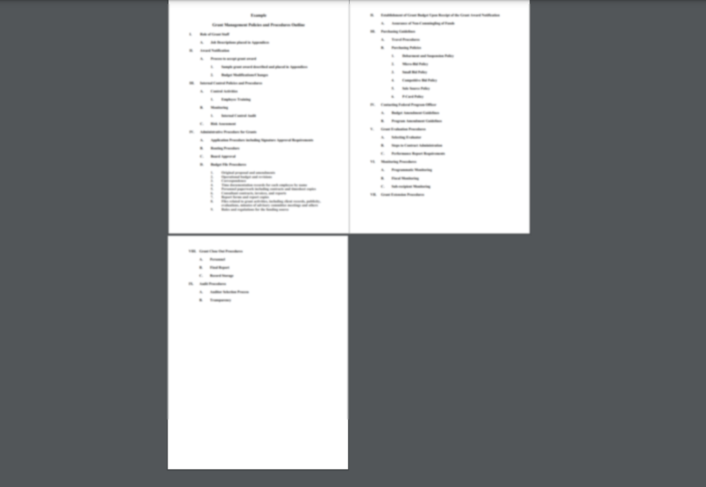 Grant Management Policy and Procedure Template