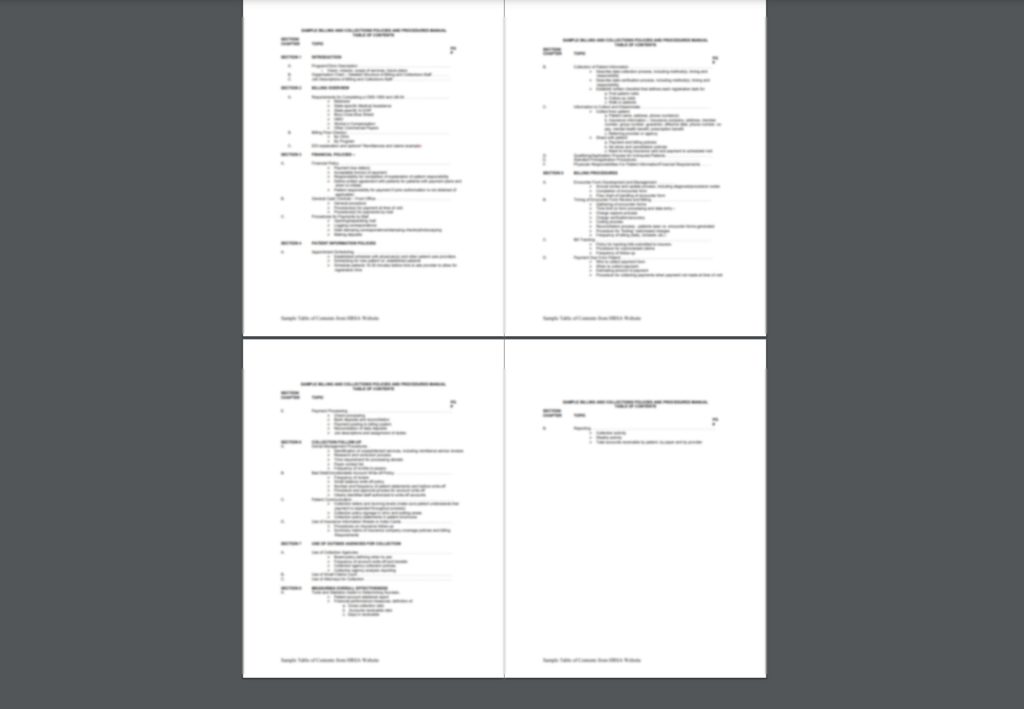 Billing Services Policy and Procedure Template