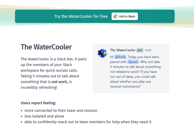 the watercooler in slack