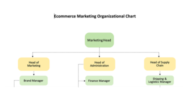 E-commerce Marketing Organizational Chart Template