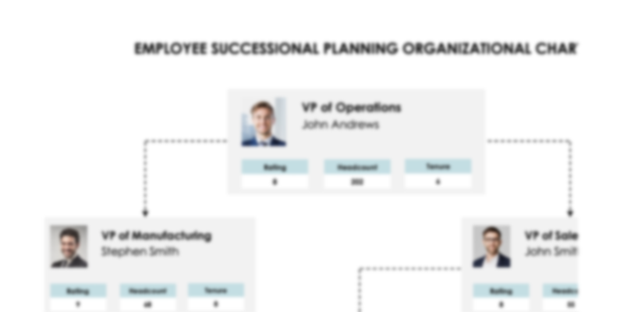 Employee Succession Planning Organizational Chart Template