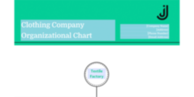 Organization Chart Template for Clothing Company