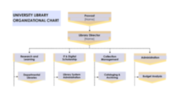 Organization Chart Template for University Library