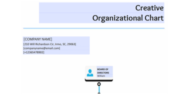 Organizational Chart Template for a Creative Company