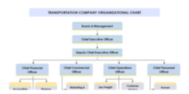 Organizational Chart Template for Transportation Department