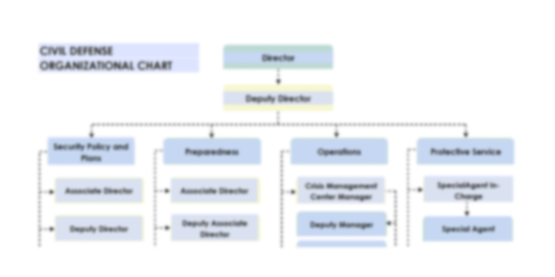 Civil Defense Organizational Chart Template