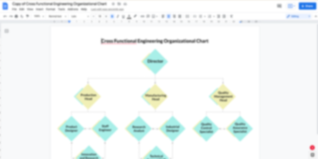 Cross-functional Organizational Chart Template