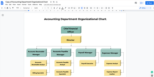 Organizational Chart Template for Accounting Department 