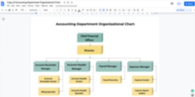 Organizational Chart Template for Accounting Department 