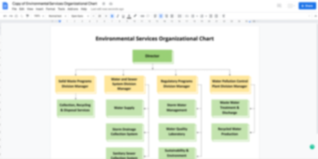 Organizational Chart Template for Environmental Services