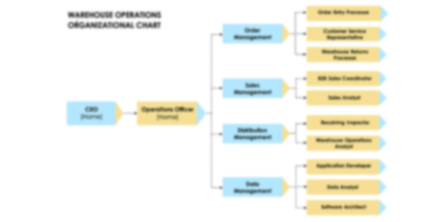 Warehouse Operations Organizational Chart Template 