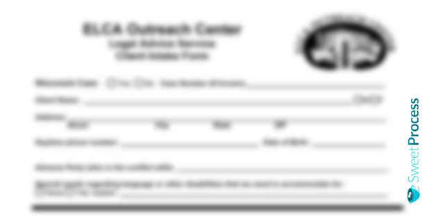 Legal Advice Service Client Intake Form Template