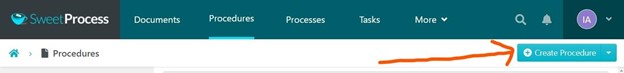 SweetProcess create procedure