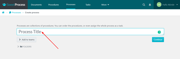 sweetprocess process title