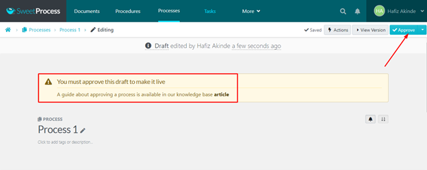 Click on “Approve.”