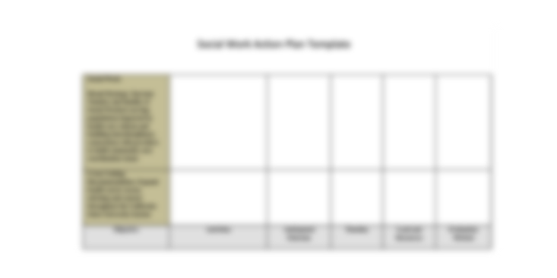 Social Work Timeline Template