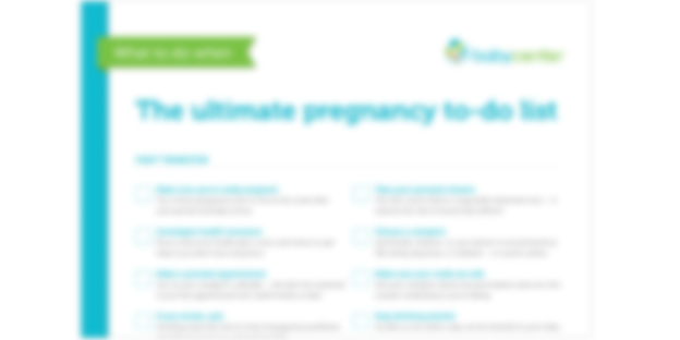 Pregnancy to do List Template