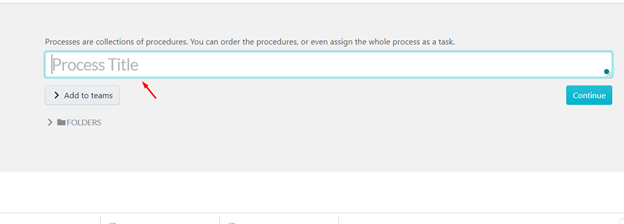 enter the title of your process.