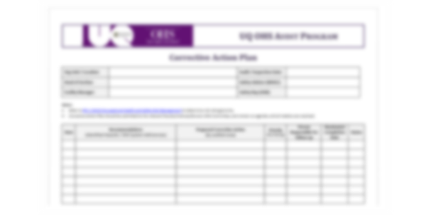 Sample corrective action plan template