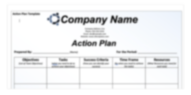 Simple action plan template