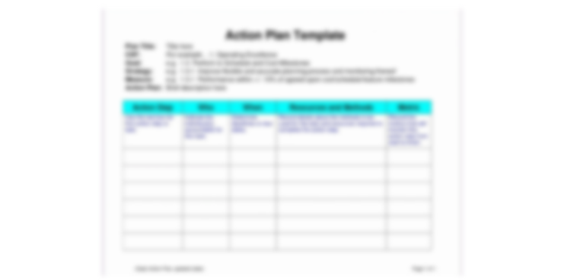 Task action plan template