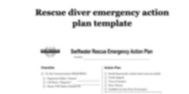 Rescue diver emergency action plan template