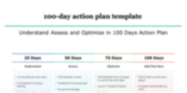 100-day action plan template