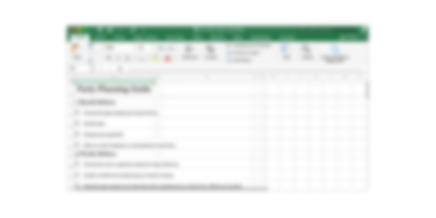 Party Checklist Template