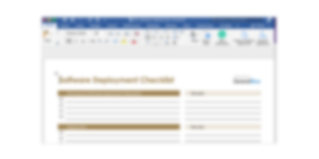 Software Deployment Checklist Template