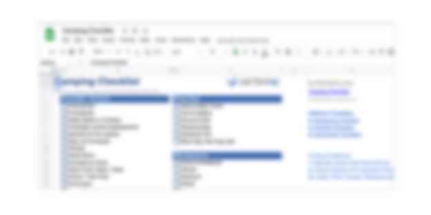 Camping Checklist Template
