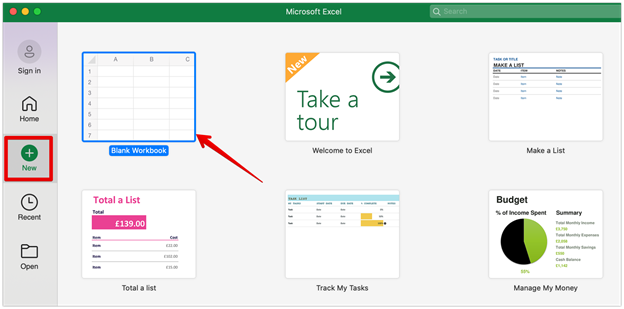 Open your Excel spreadsheet