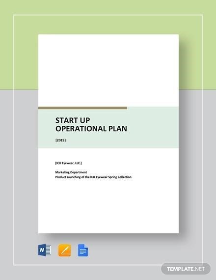 Startup Operational Plan Template