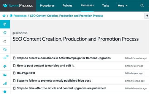 SweetProcess - Action Plan Software