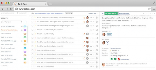 task of management Task Management Software Solutions - Taskque