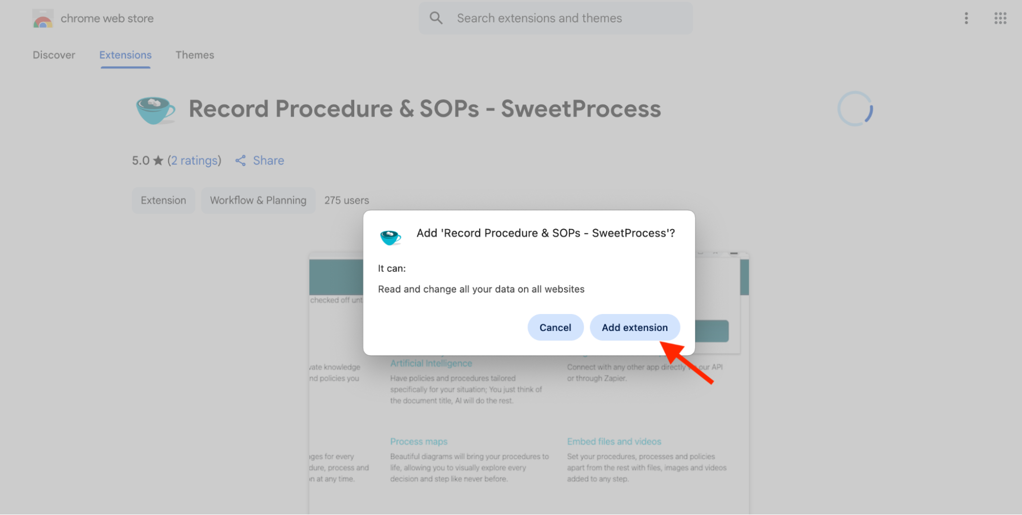 Click “Add extension.” 