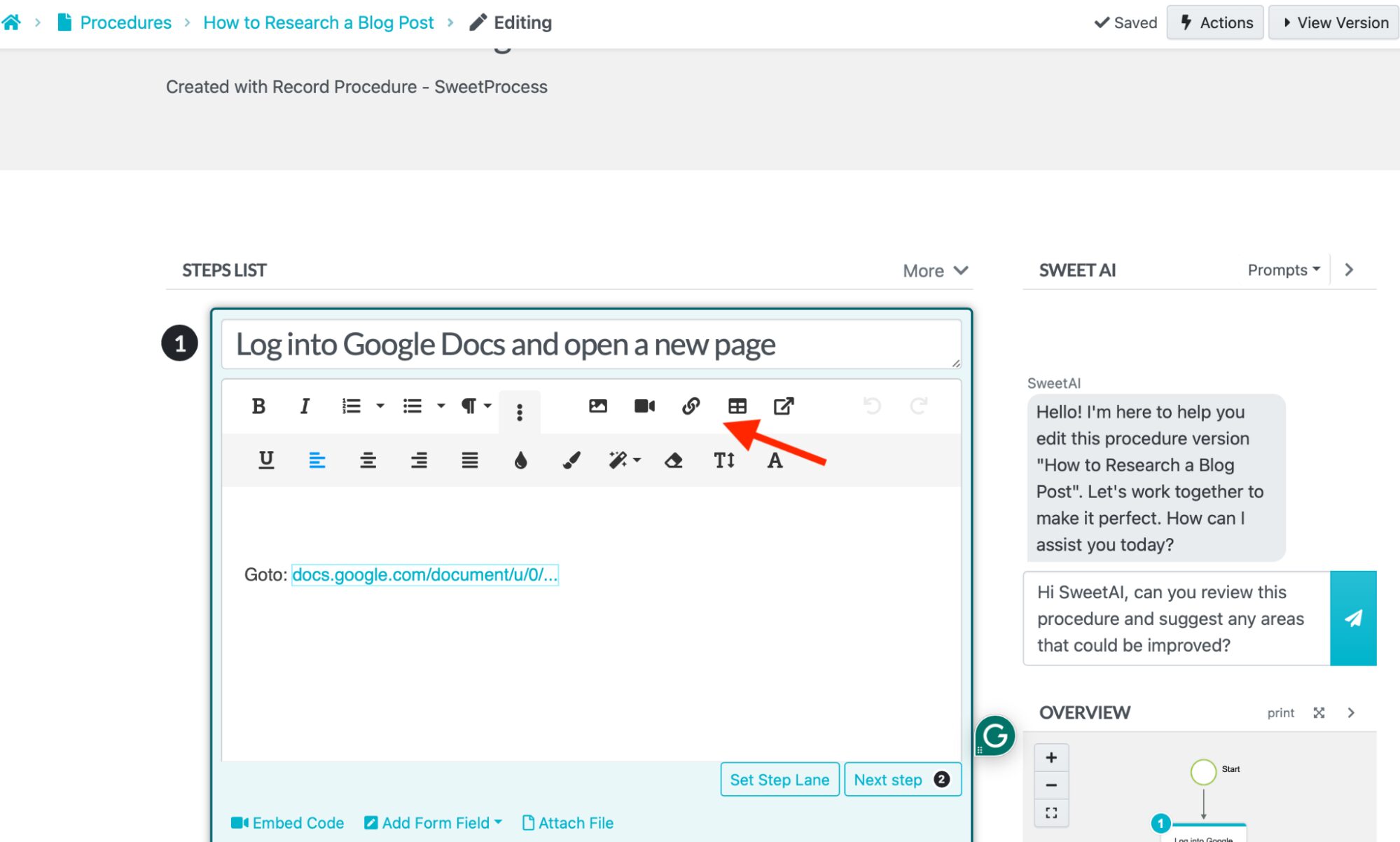 Hover your mouse across the icons on the right to view their title. 