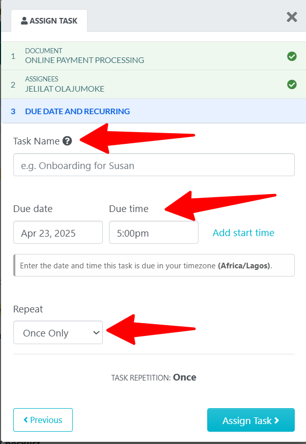 Assign Business Documents as Tasks to Employees