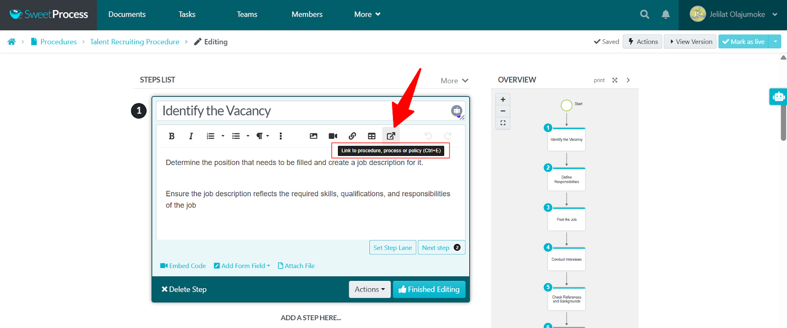 Link to Other Procedures, Processes, and Policies