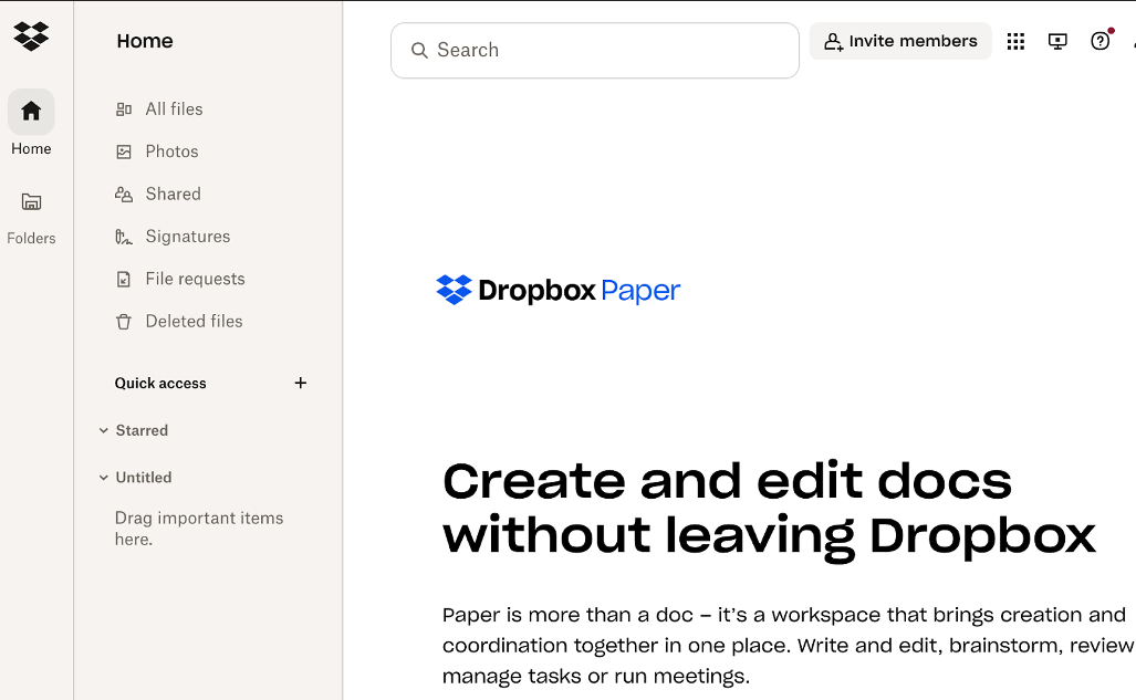 3. Dropbox Paper